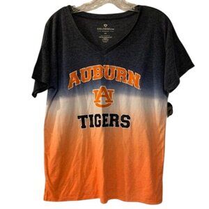 NEW AU Auburn Tigers Womens Ombre V-Neck T-Shirt By Colosseum Size M